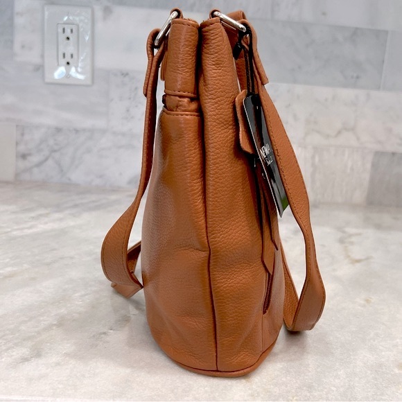 NEWAGE Caramel Leather Shoulder Bag - Picture 6 of 8